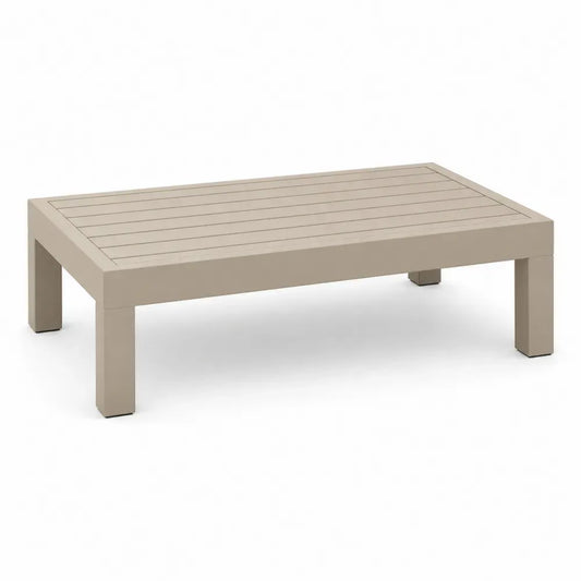 Beiger Polypropylen-Gartentisch 120x60x30 cm