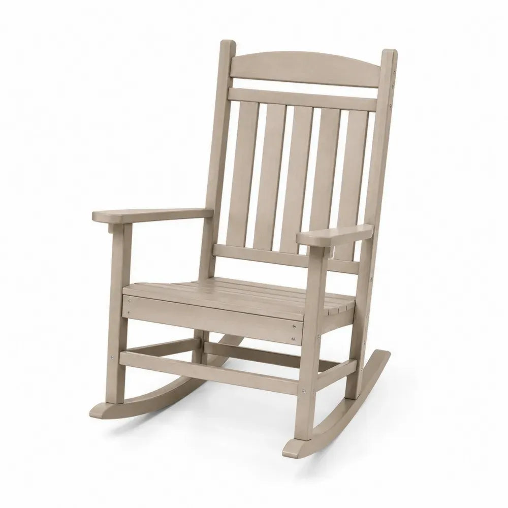 Holzschaukelstuhl Beige 105 cm
