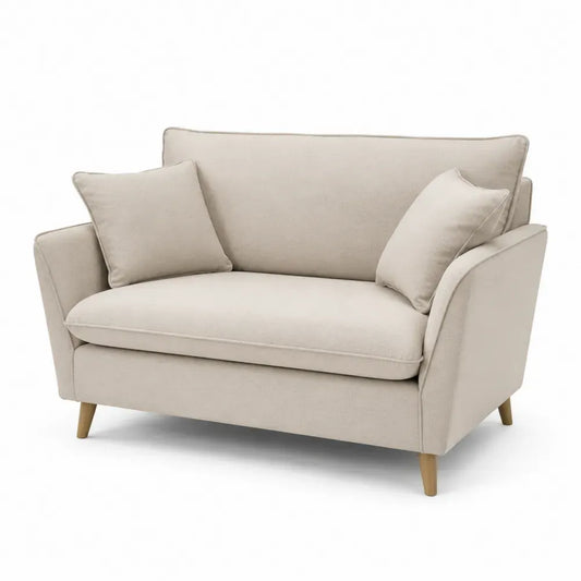 Zweisitzer-Sofa Stoff Beige 150x90x85 cm