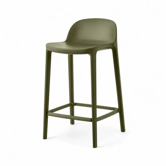 Barhocker aus Kunststoff Khaki 75cm