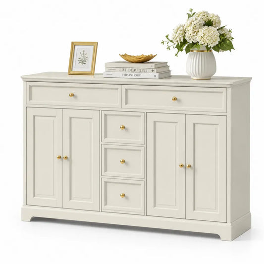 MDF Sideboard mit Goldakzenten 120cm x 40cm x 80cm