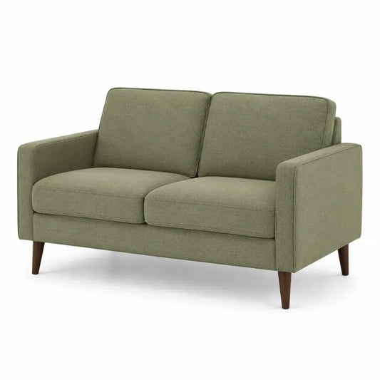 Zweisitzer Sofa Holzrahmen Stoff Grün
