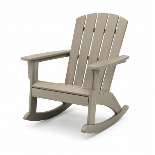 Gartenstuhl Schaukelstuhl Beige Polyethylen