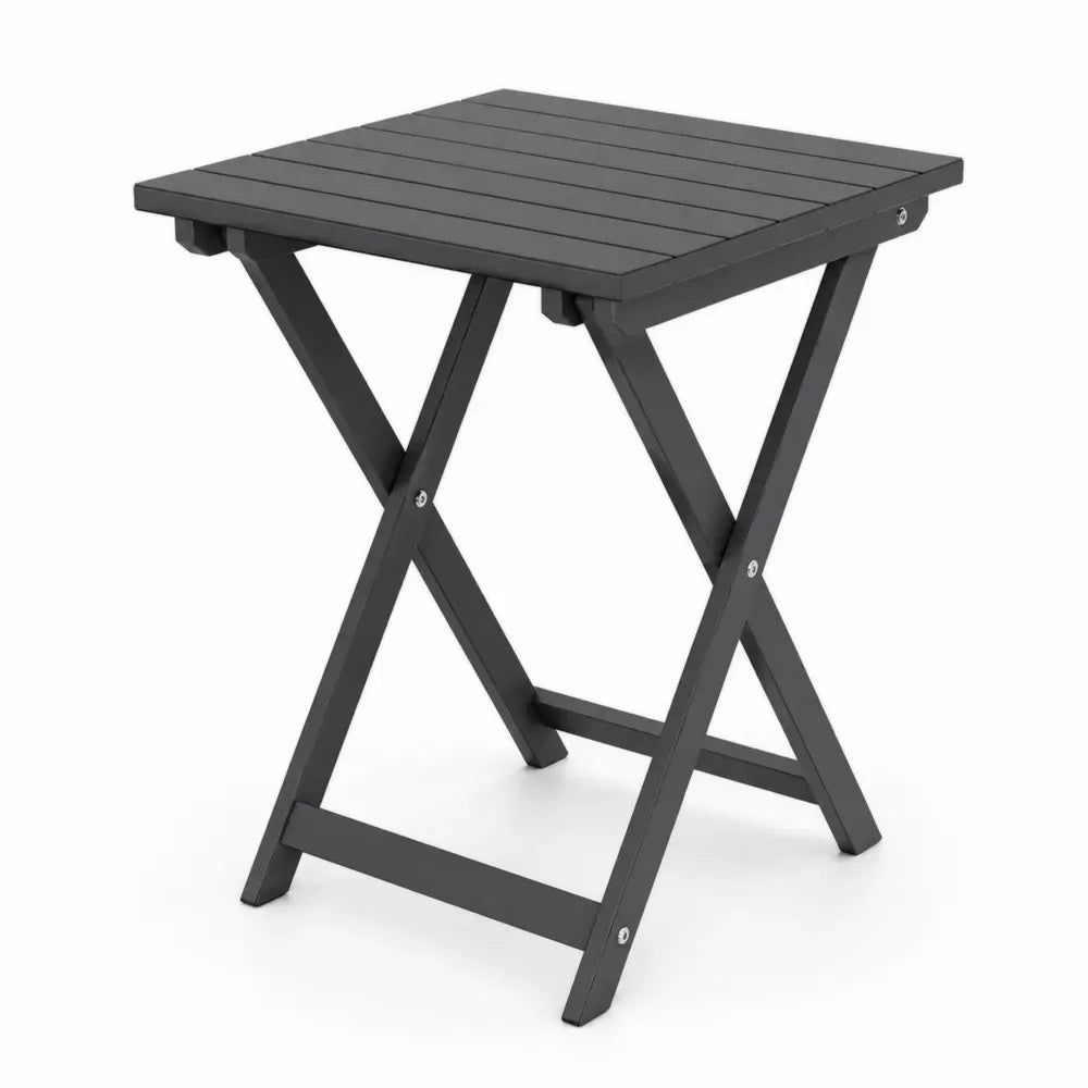 Klapptisch Aluminium Schwarz 40x40 cm