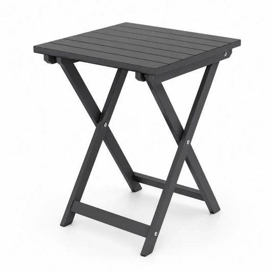 Klapptisch Aluminium Schwarz 40x40 cm