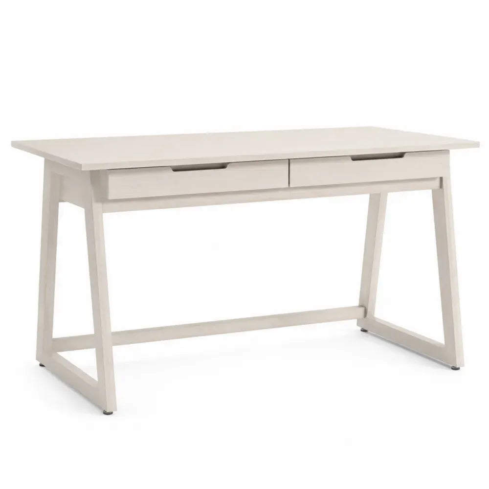 Holzschreibtisch mit Schubladen Weiß 120x60x75 cm