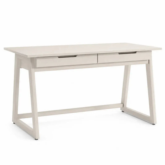 Holzschreibtisch mit Schubladen Weiß 120x60x75 cm